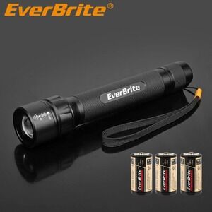 New EverBrite 600Lumen Ultra Bright Tactical Flashlight Zoomable 4 Lighting Mode
